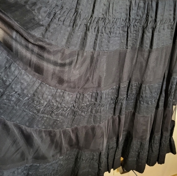 Free People size 4 black long maxi layered tier dress sleeveless lined - Picture 11 of 16